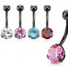 Piercing nombril black line cristal 3 grif de qualité