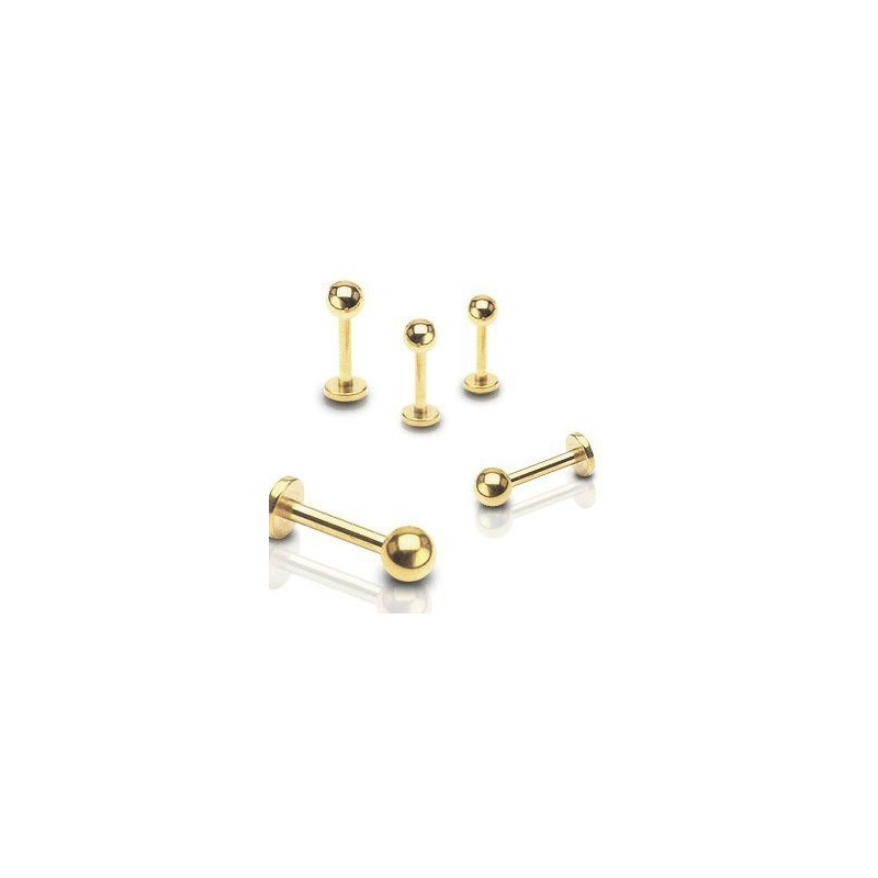 Bijou Piercing Salamandre Inoki - Dôme Météore Plaqué Or Pour Micro-dermal 1.6mm Salamandre Piercing