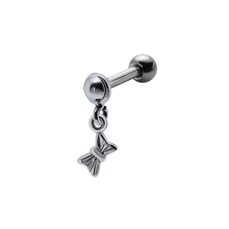 Piercing oreille pendentif noeud acier chirurgical de qualité pour tragus hélix et piercing de cartilage