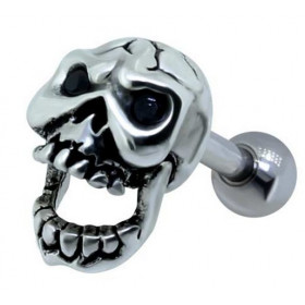 Piercing hélix skull motif tête de mort en acier chirurgical pour le piercing tragus hélix et piercing cartilage d'oreille