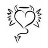 Tatouage autocollant Coeur