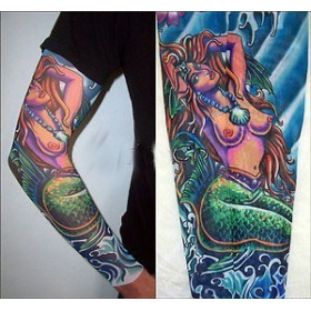 Manche faux Tattoos La Sirene couleur vente de manche tatouage pas cher