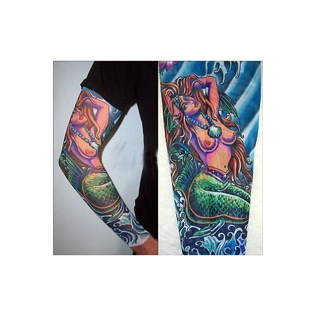 Manche faux Tattoos La Sirene couleur vente de manche tatouage pas cher