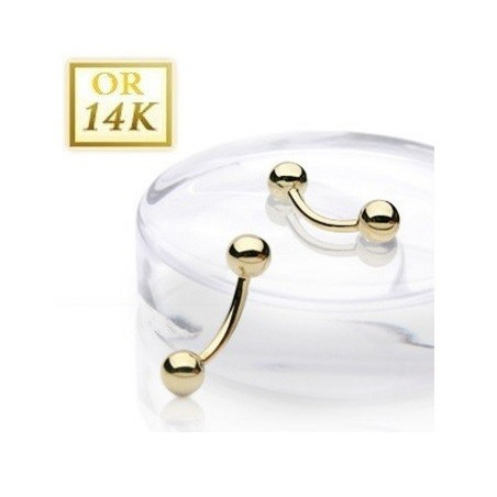 Piercing intime nombril classique chic or jaune 14 carats meilleur prix