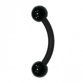 Piercing arcade bille noir en 3 mm titane noir Blackline pas cher