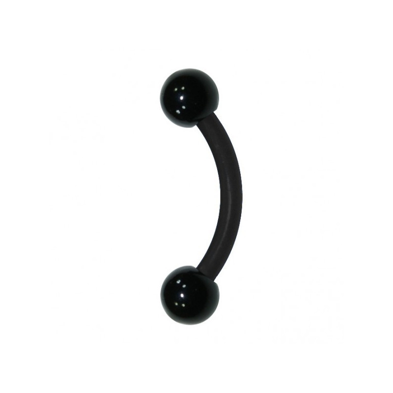 Piercing arcade bille noir en 3 mm titane noir Blackline pas cher