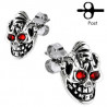 Boucle oreille homme acier inoxydable de qualité motif punk tête de mort