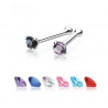 Piercing nez or blanc massif cristal 2mm discret
