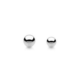 Bille piercing or blanc massif 14 carats pour piercing langue nombril téton et intime