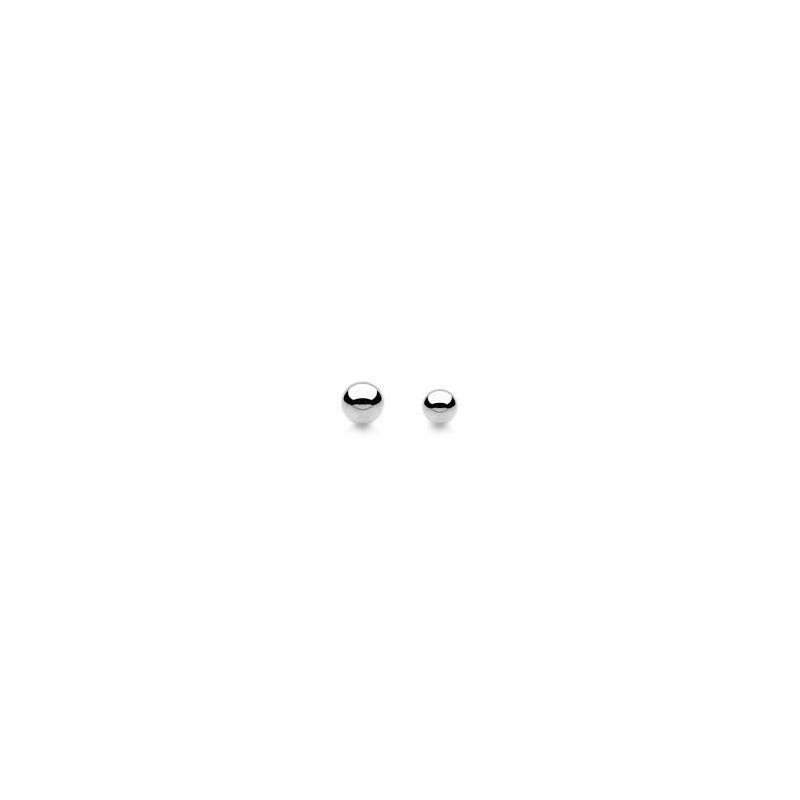 Bille piercing or blanc massif 14 carats pour piercing langue nombril téton et intime Bille piercing or blanc massif 14 carats pour piercing langue nombril téton et intime