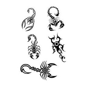 Tatouage autocollant Scorpion