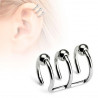 Faux piercing cartilage oreille triple anneaux billes faux piercing génital féminin