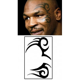 Tatouage temporaire Mike Tyson Tattoo visage tribal