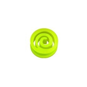 Plug spiral en silicone jaune fluo pleug ecrateur en bioflex fluo