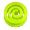 Plug spiral en silicone jaune fluo pleug ecrateur en bioflex fluo