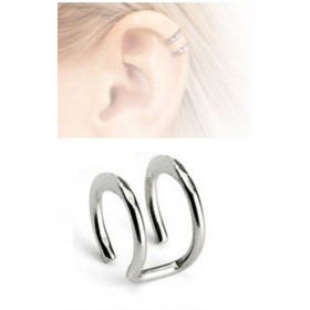 Faux piercing double anneau acier chirurgical