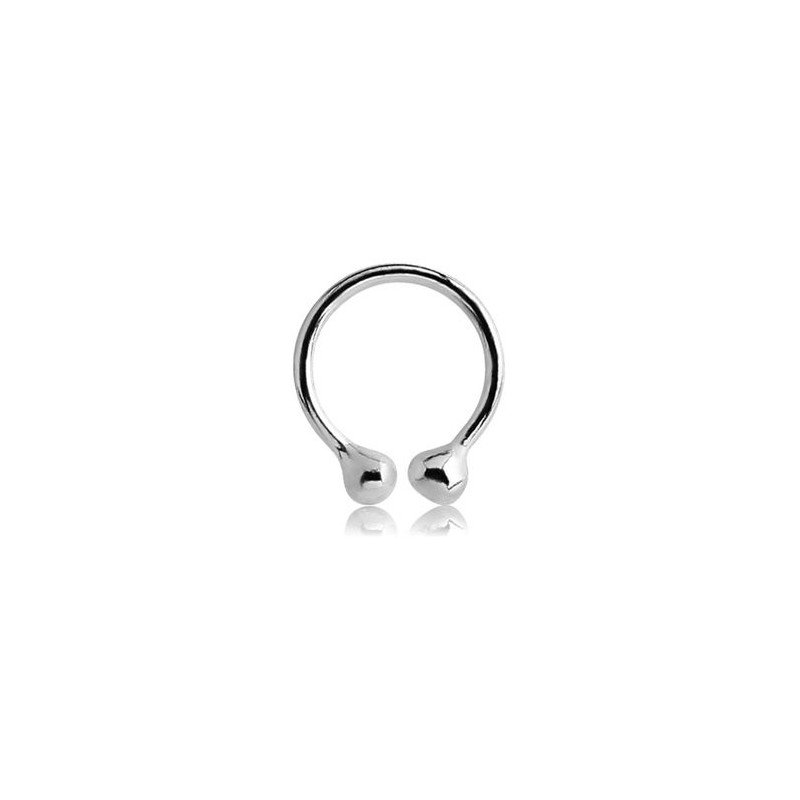 Faux piercing anneau double bille pour nez, oreille labret