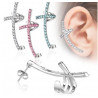 Bijou oreille acier chirurgical croix en zirconium de couleur bague cartilage oreille