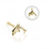 Piercing nez or jaune dauphin pour femme