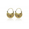 Boucles d'oreilles bouclier doré pour femme