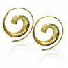 Boucles oreilles femme doré spirales antique escargot