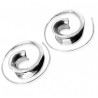 Boucles oreilles femme en spirales antique escargot argenté