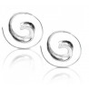 Boucles oreilles femme en spirales antique escargot argenté pas cher