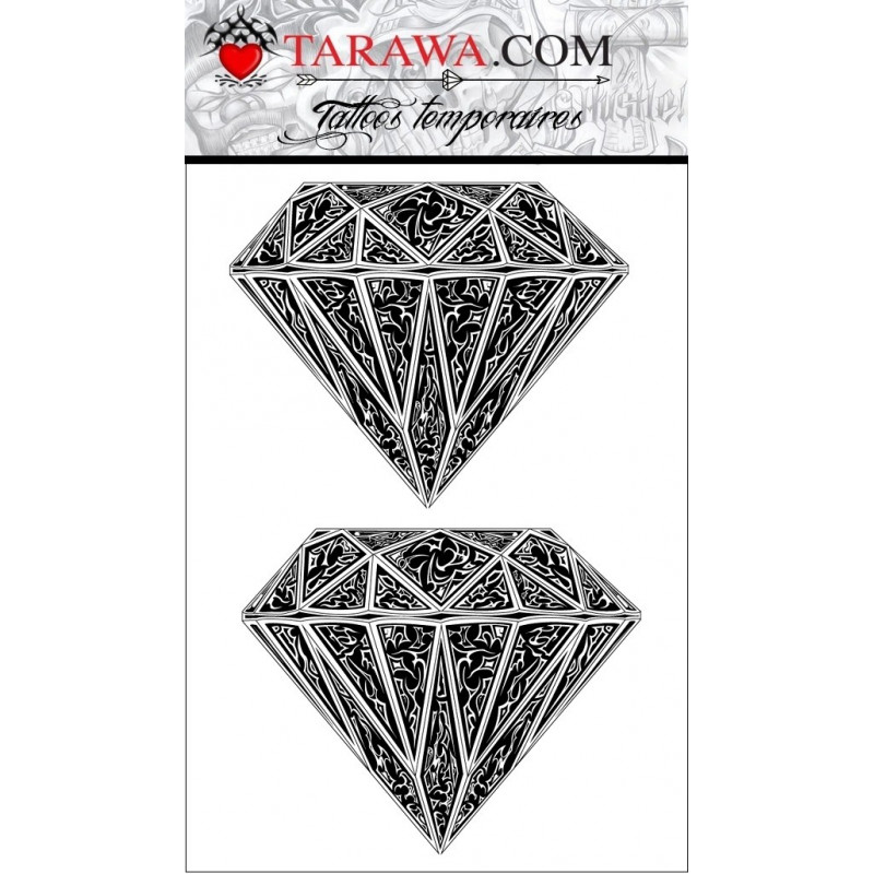 Tatouage temporaire diamant Maori pour homme et femme