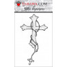 Tatouage temporaire croix et chapelet grand format