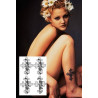 Tatouage temporaire croix de la star Drew Barrymore