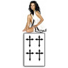 Tatouage croix Eva Longoria motif croix noir