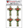 faux Tatouage temporaire motif Croix Celtique et Rose