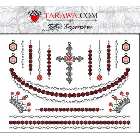 Tatouages temporaires bijoux croix pour la peau