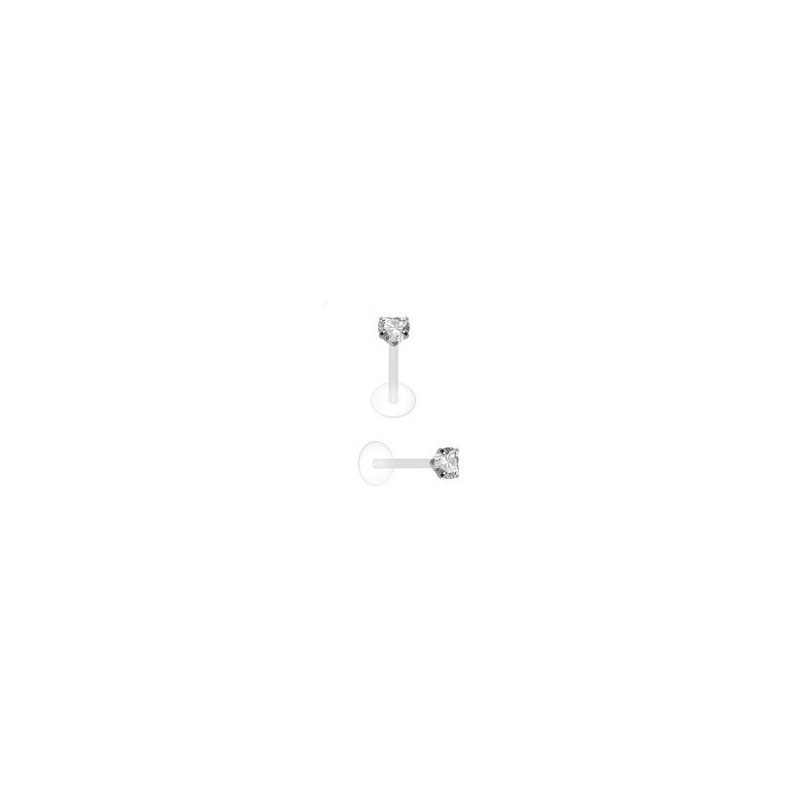 piercing-labret-bioflex-teflon-motif-coeur-blanc-cristal-griffe-argent