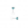 vente Piercing Labret bioflex Coeur cristal turquoise