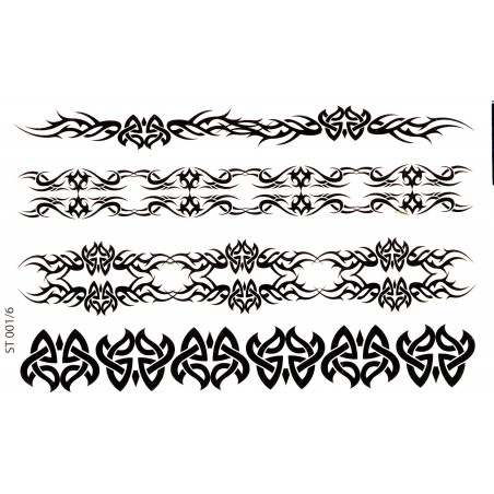 Planche Tattoo autocollant Tribal