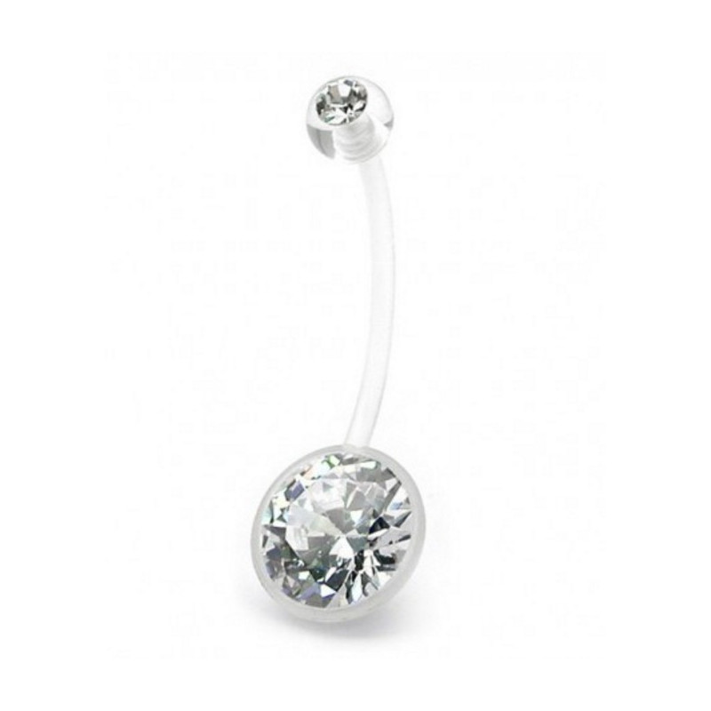 Piercing nombril de grossesse cristal blanc Piercing nombril de grossesse cristal blanc
