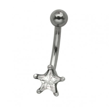 Piercing nombril étoile cristal 5mm