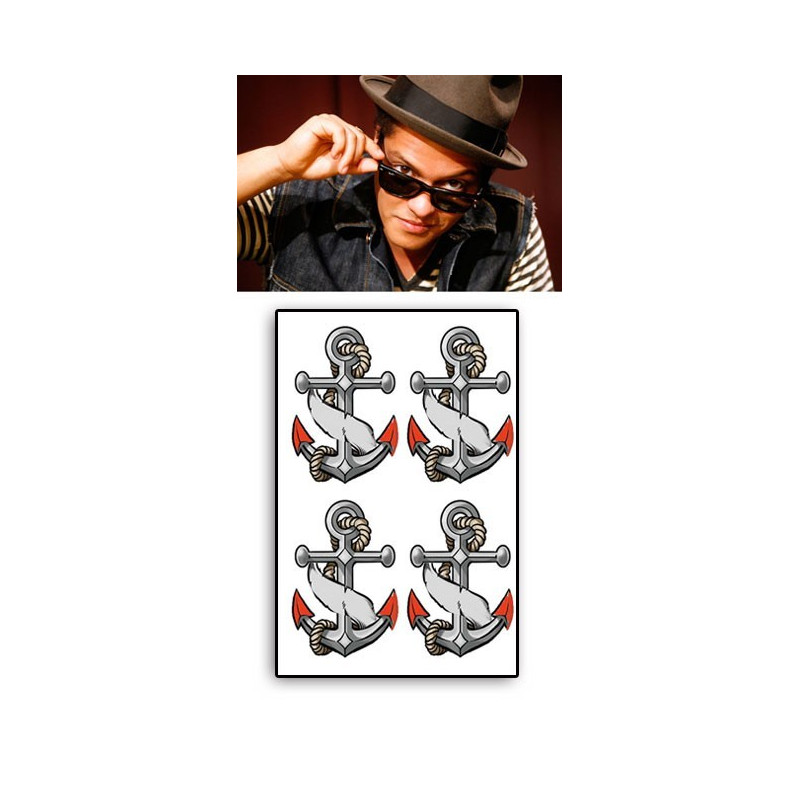 Bruno Mars tattoos temporaires Ancres