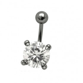 Piercing nombril cristal 1 cm 4 griffe