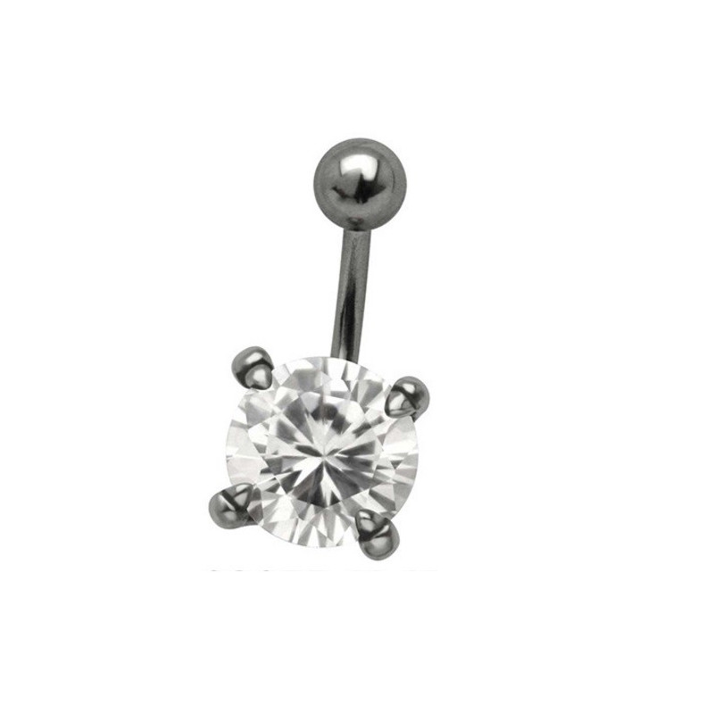 Piercing nombril cristal 1 cm 4 griffe