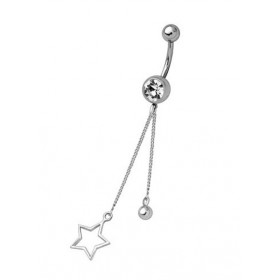 piercing nombril chaîne étoile