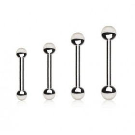 Piercing barbell titane