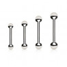 Piercing barbell titane