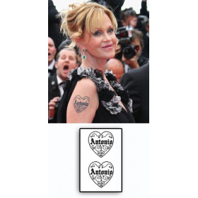 Melanie Griffith Tattoo Coeur Antonio Banderas