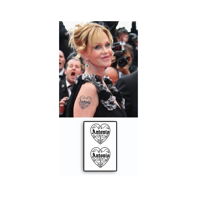 Melanie Griffith Tattoo Coeur Antonio Banderas