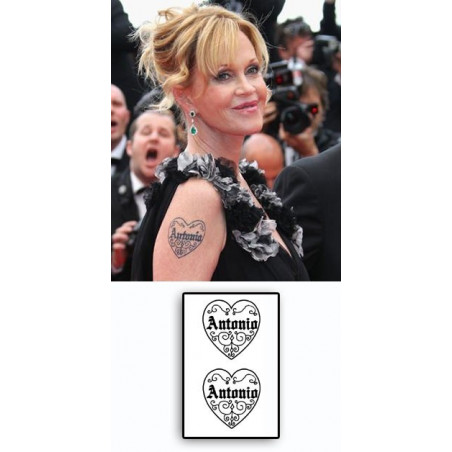 Melanie Griffith Tattoo Coeur Antonio Banderas