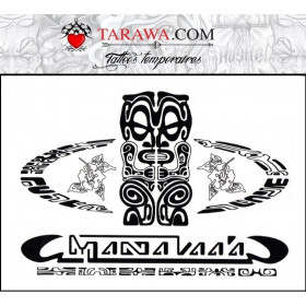 Tatouage autocollant totem Maori