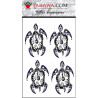 Tatouage stickers tortue fleur polynésienne