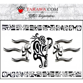 Tatouage temporaire bracelet Maori et Polynésien